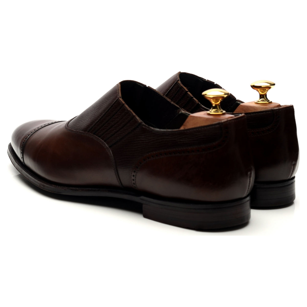 &#39;Magee&#39; Lazyman Dark Brown Leather Loafers UK 9.5 E