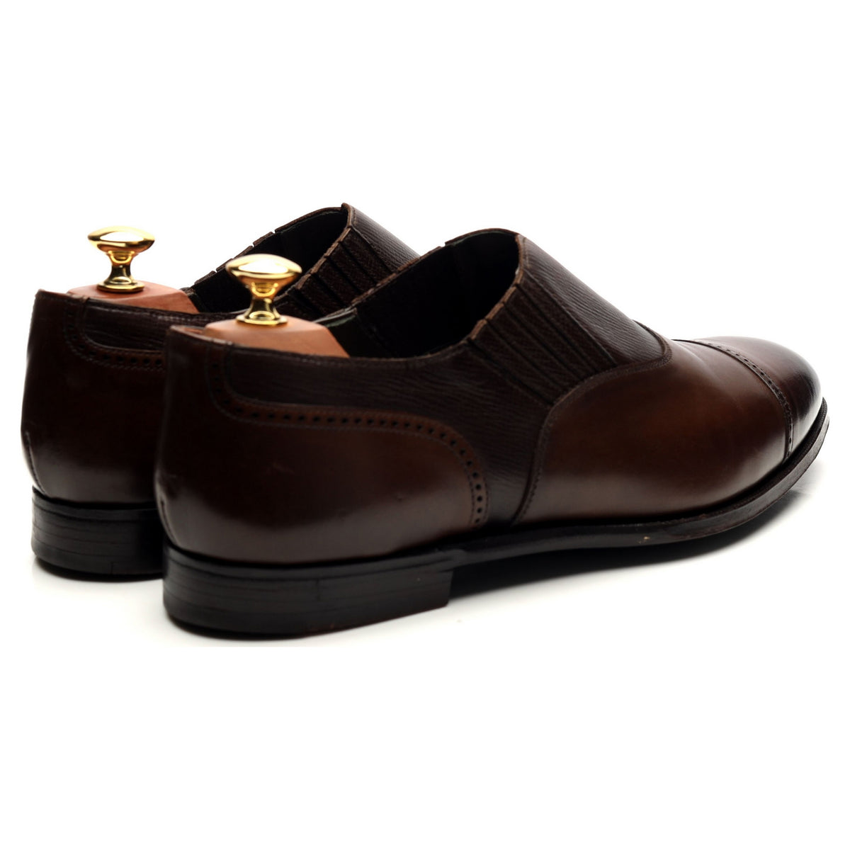 &#39;Magee&#39; Lazyman Dark Brown Leather Loafers UK 9.5 E
