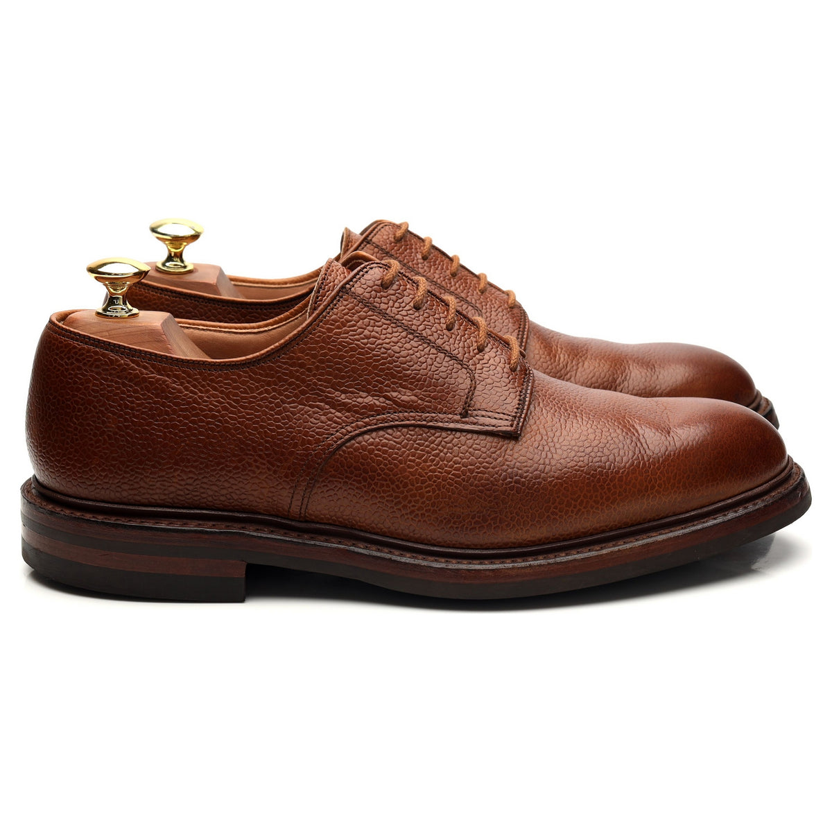 &#39;Grasmere&#39; Tan Brown Grain Leather Derby UK 8 E