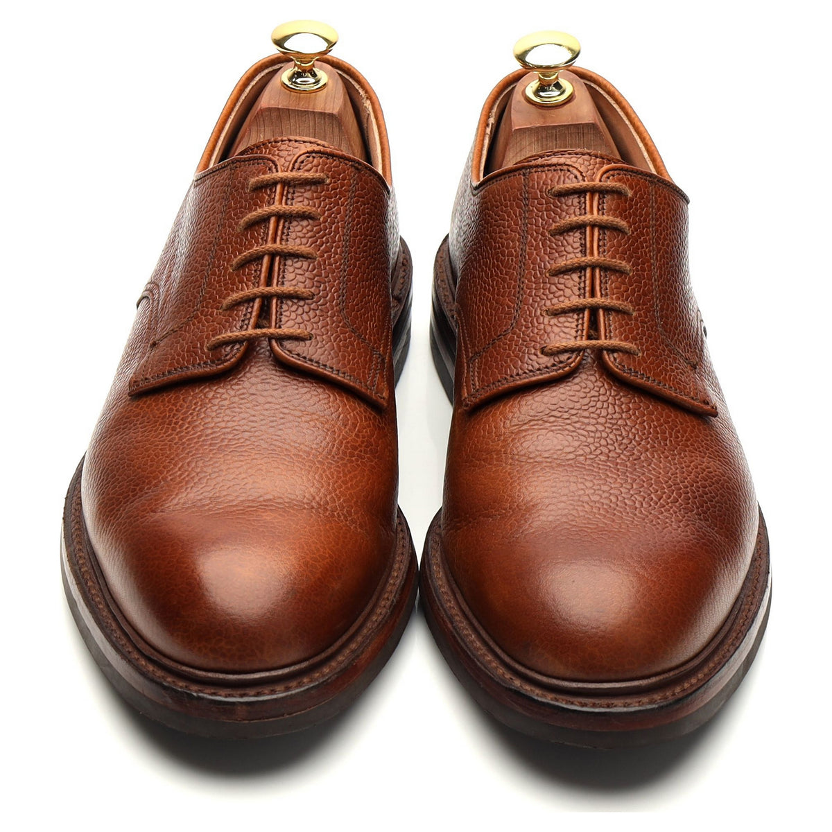 &#39;Grasmere&#39; Tan Brown Grain Leather Derby UK 8 E