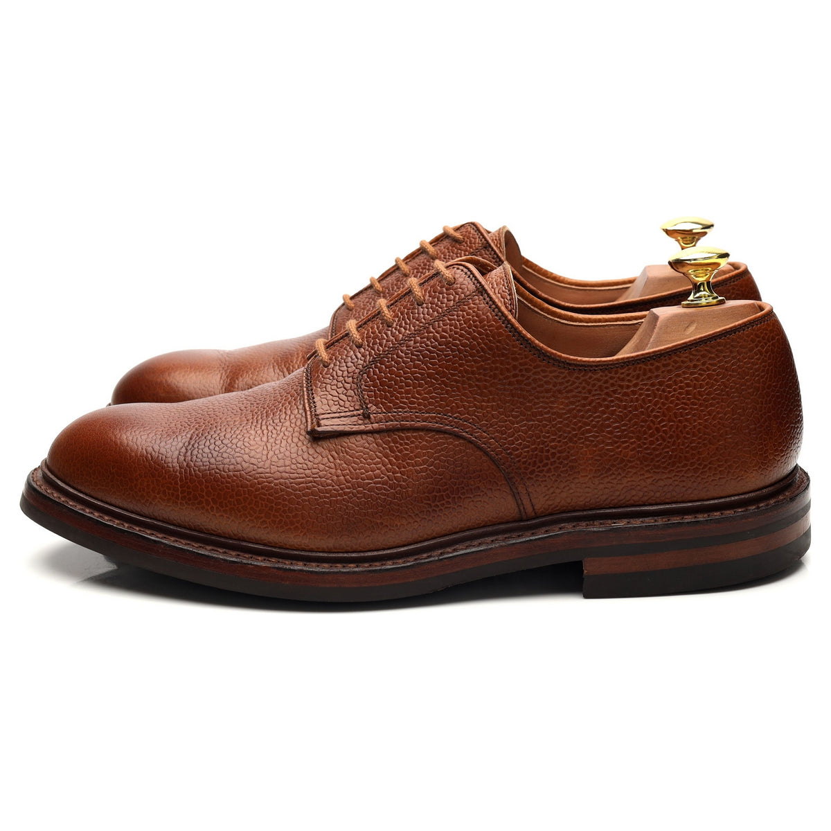 &#39;Grasmere&#39; Tan Brown Grain Leather Derby UK 8 E