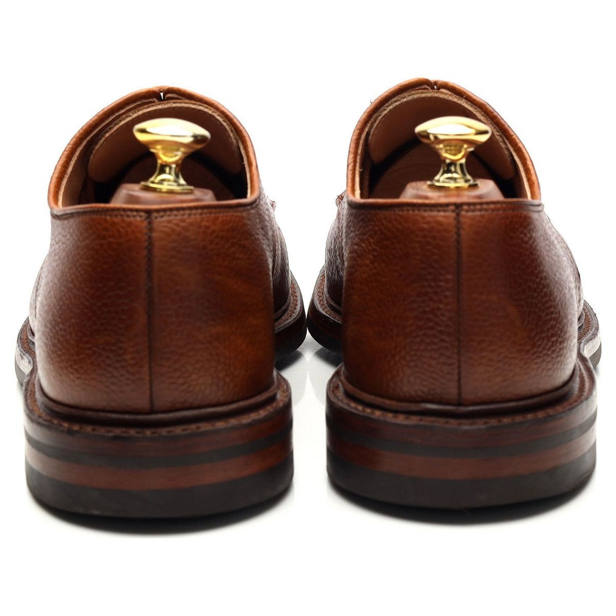 &#39;Grasmere&#39; Tan Brown Grain Leather Derby UK 8 E