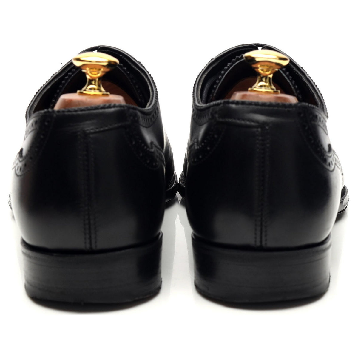 &#39;Adam&#39; Black Leather Oxford Brogue UK 10 E