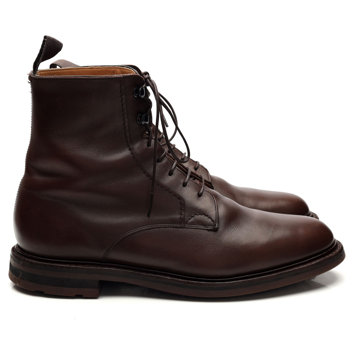 &#39;Wootton&#39; Dark Brown Leather Boots UK 8.5 G