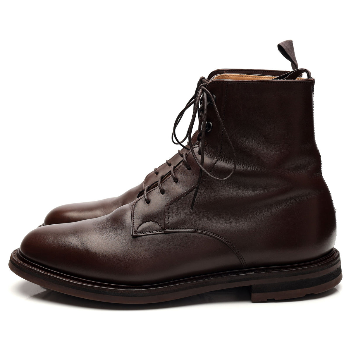 &#39;Wootton&#39; Dark Brown Leather Boots UK 8.5 G