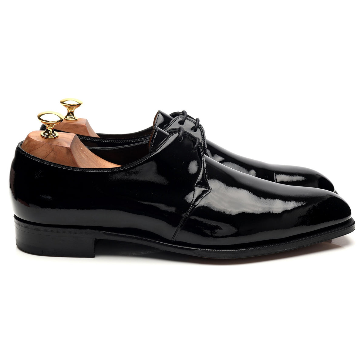 &#39;Paden&#39; Black Patent Leather Derby UK 10 D