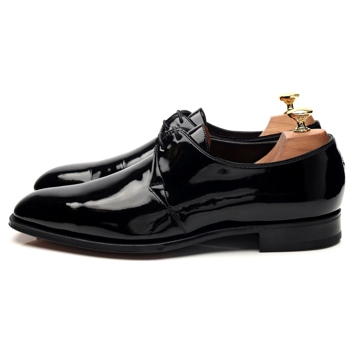 &#39;Paden&#39; Black Patent Leather Derby UK 10 D