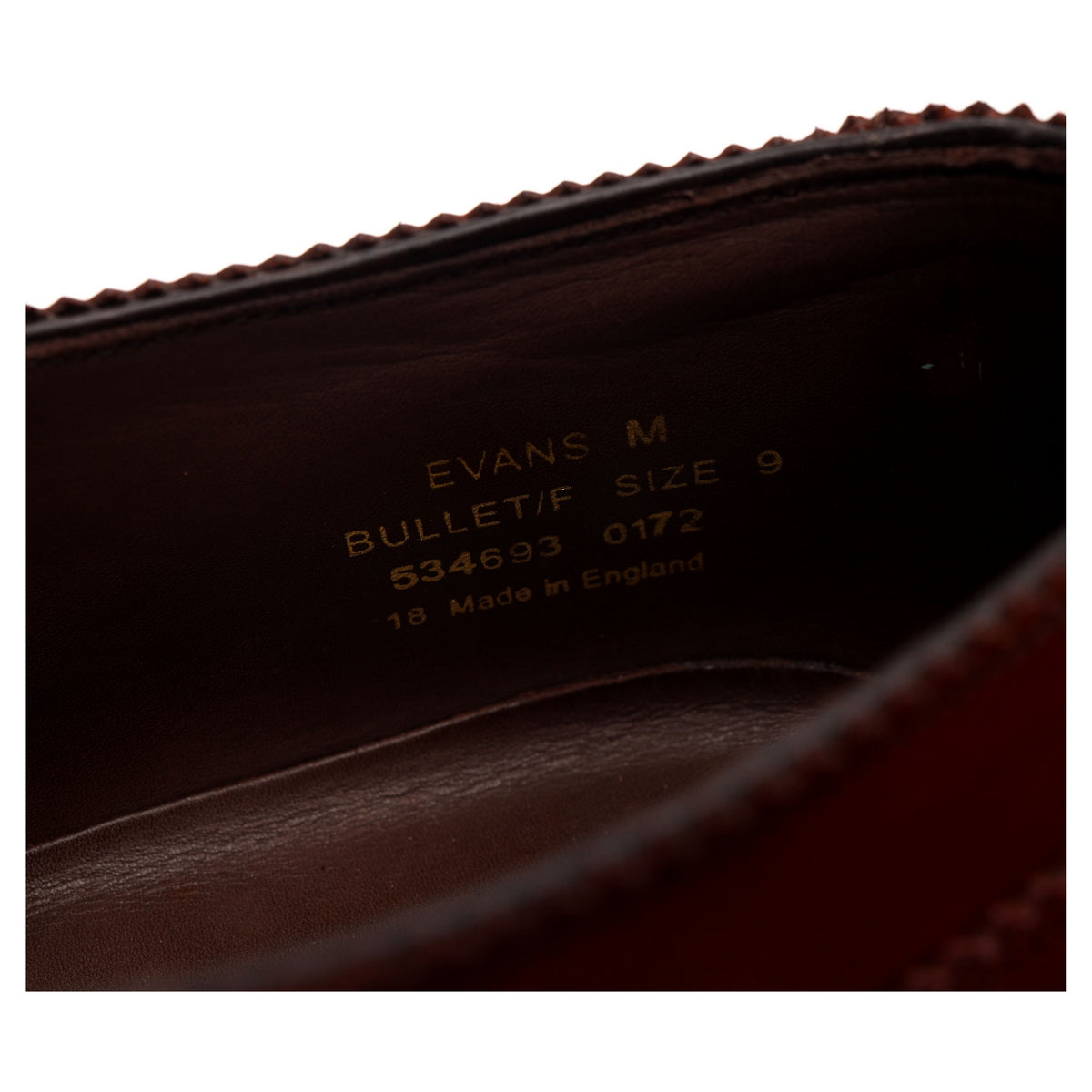 1880 Legacy &#39;Evans&#39; Red Brown Leather Oxford UK 9 F