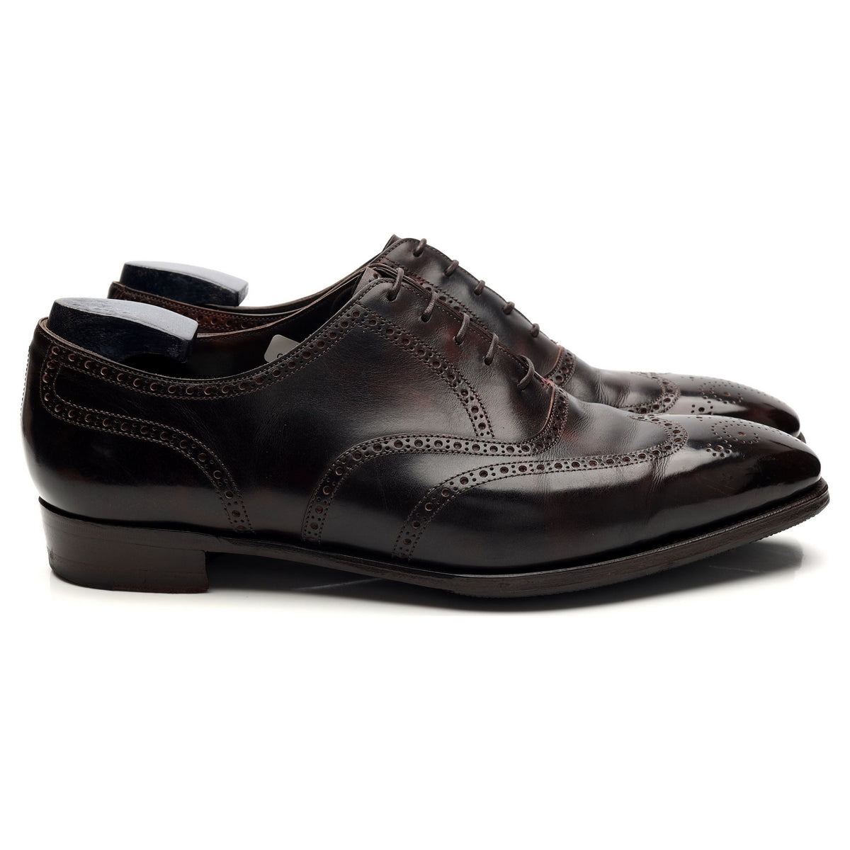 &#39;Finchley&#39; Dark Brown Museum Leather Oxford Brogue UK 9 E