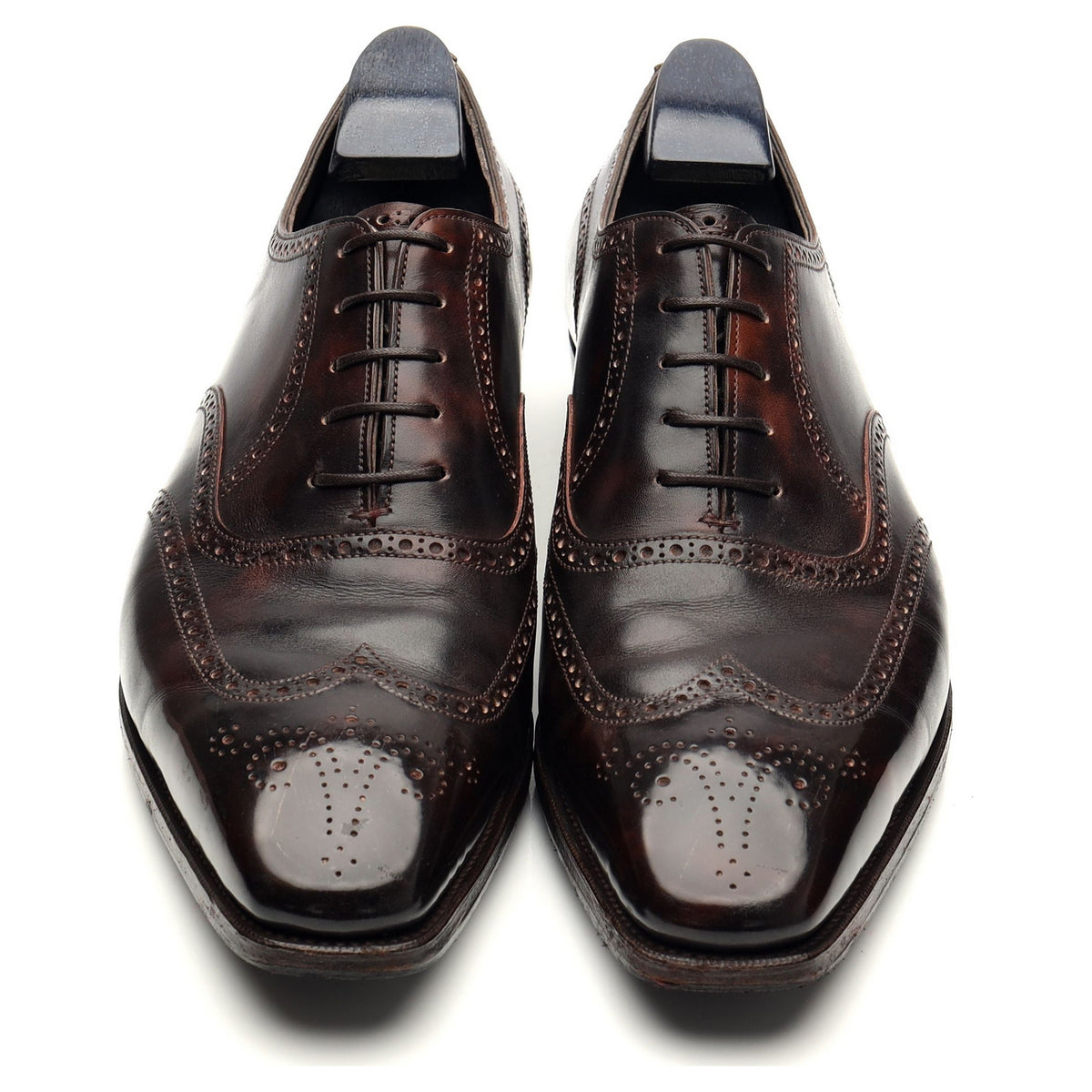 &#39;Finchley&#39; Dark Brown Museum Leather Oxford Brogue UK 9 E