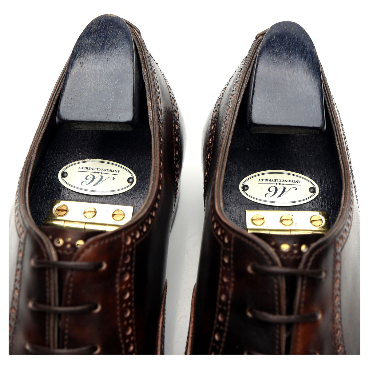 &#39;Finchley&#39; Dark Brown Museum Leather Oxford Brogue UK 9 E