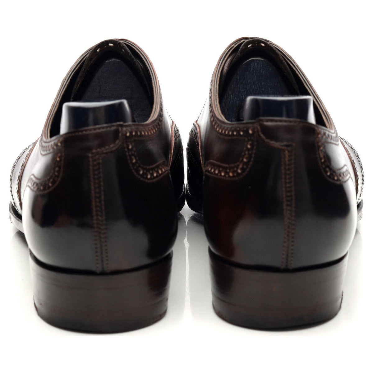 &#39;Finchley&#39; Dark Brown Museum Leather Oxford Brogue UK 9 E