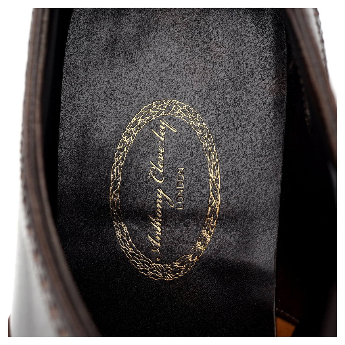 &#39;Finchley&#39; Dark Brown Museum Leather Oxford Brogue UK 9 E