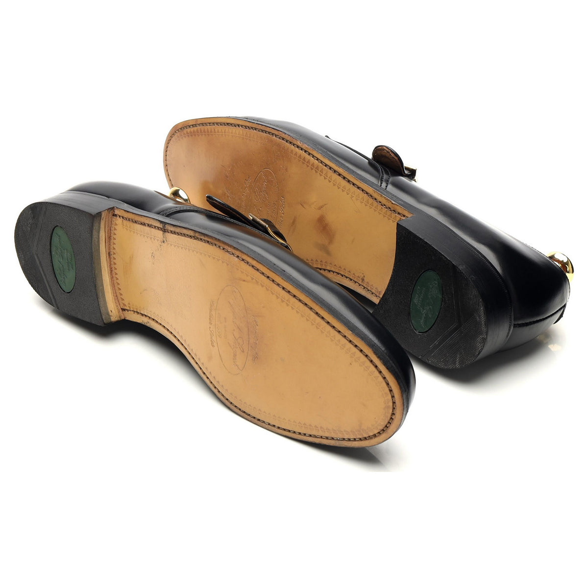 &#39;Eden&#39; Black Leather Single Monk Strap UK 9 FX