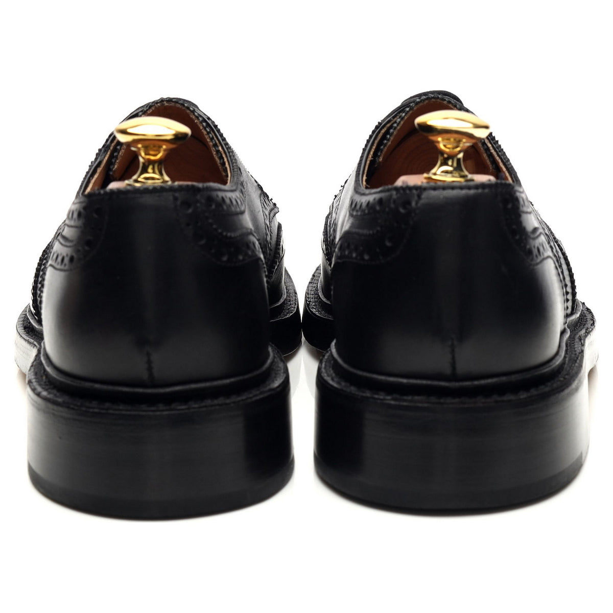 &#39;Newbury&#39; Black Leather Derby Brogue UK 6