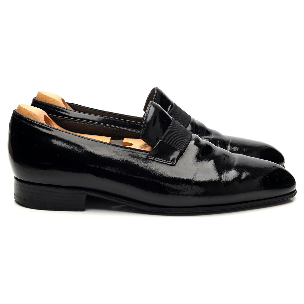 Black Patent Leather Loafers UK 7.5 E