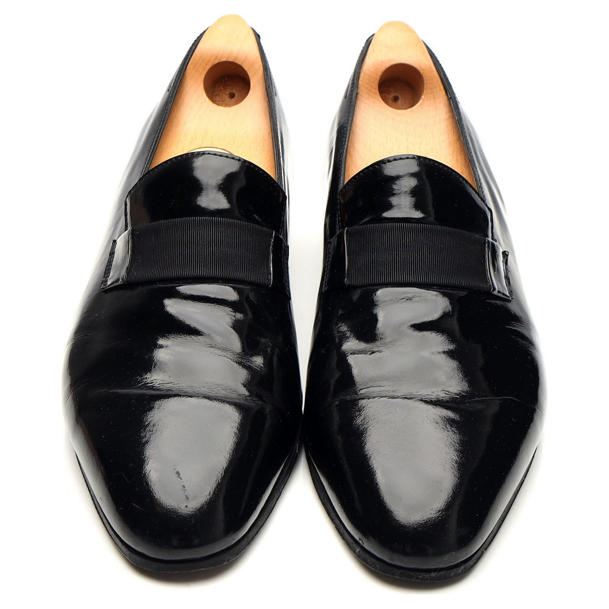 Black Patent Leather Loafers UK 7.5 E