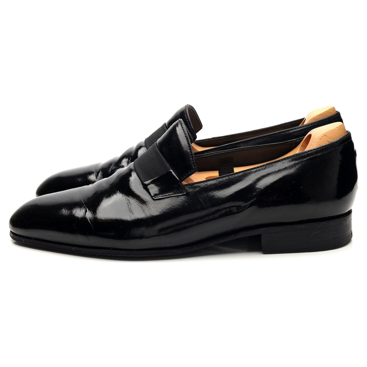 Black Patent Leather Loafers UK 7.5 E