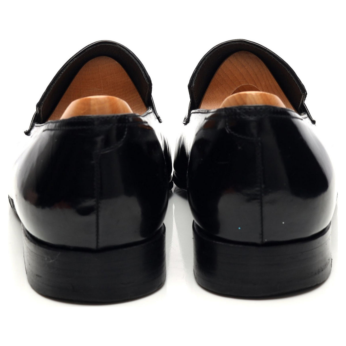 Black Patent Leather Loafers UK 7.5 E