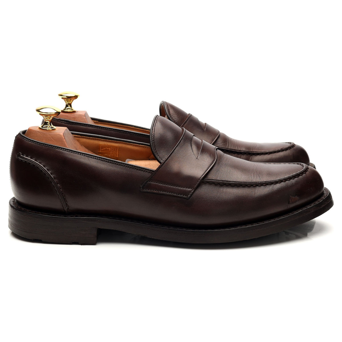 &#39;Gayton&#39; Dark Brown Leather Loafers UK 9 F