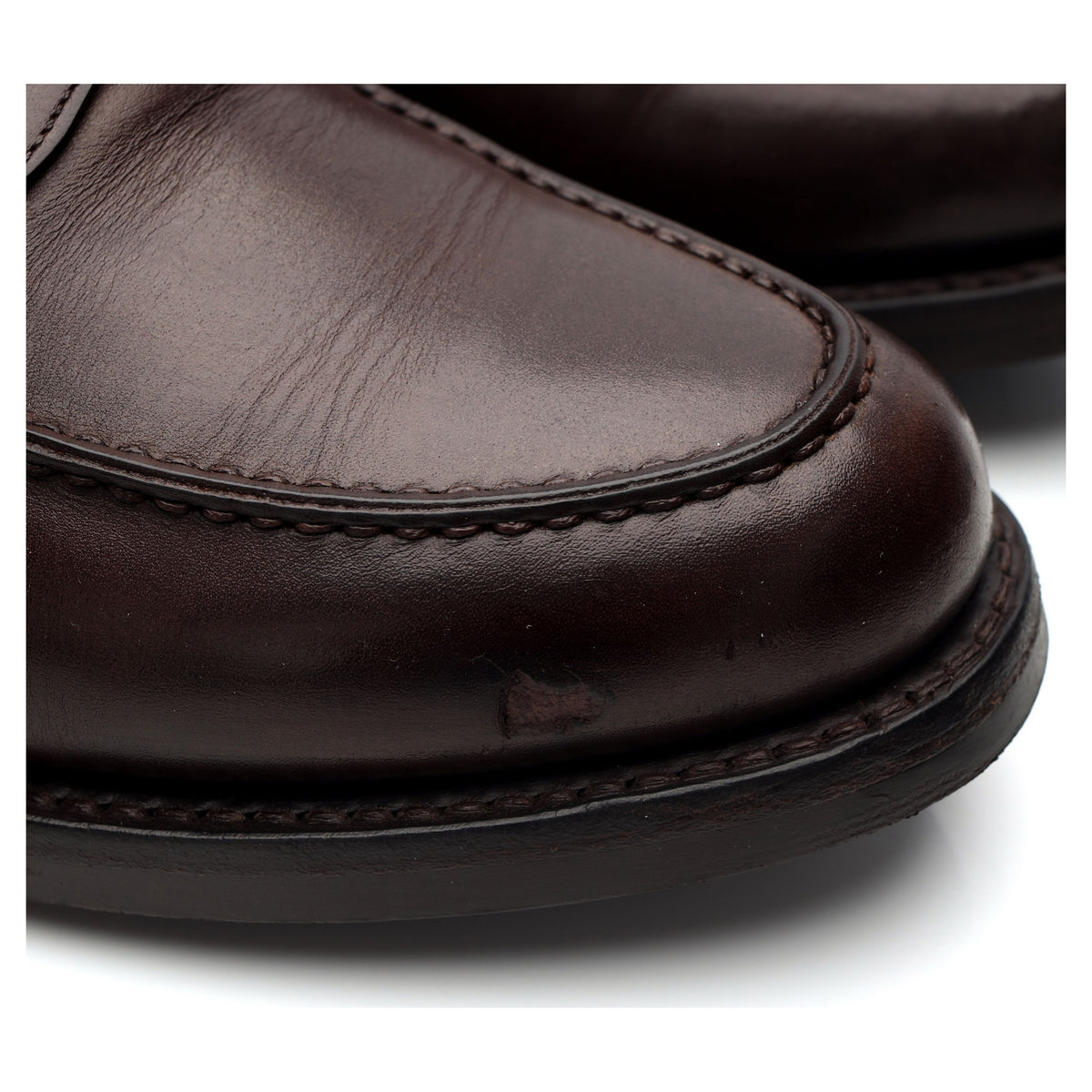 &#39;Gayton&#39; Dark Brown Leather Loafers UK 9 F