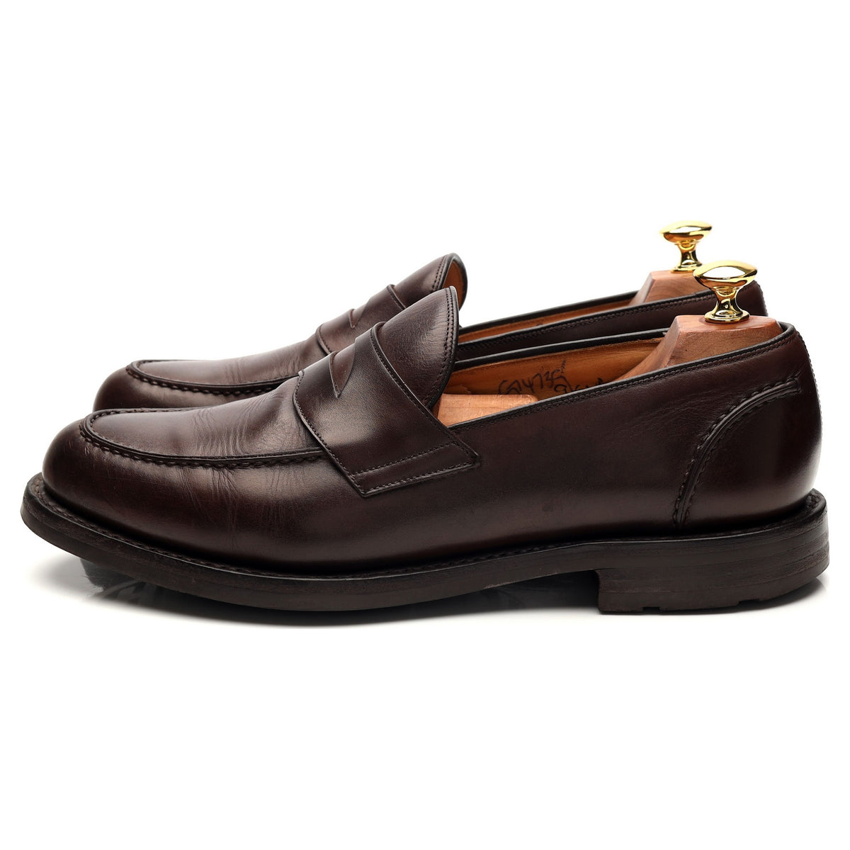 &#39;Gayton&#39; Dark Brown Leather Loafers UK 9 F