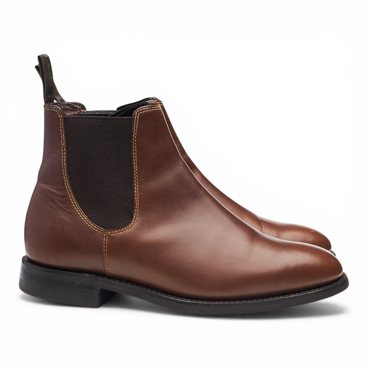 Women's 'Chatterley' Brown Leather Chelsea Boots UK 4.5 F