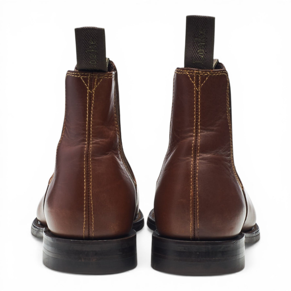 Women's 'Chatterley' Brown Leather Chelsea Boots UK 4.5 F