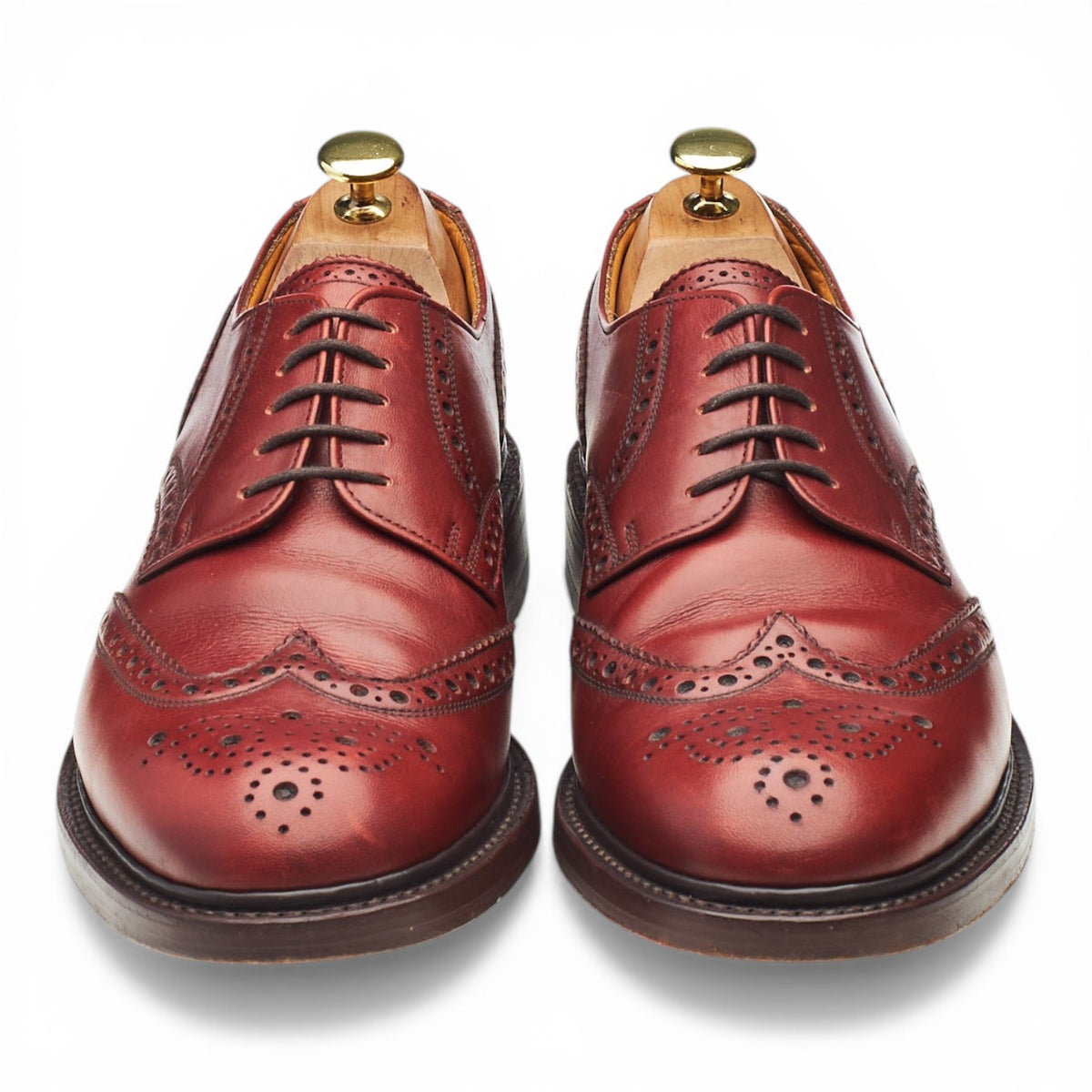 'Paisley 2' Brown Leather Derby Brogues UK 8.5