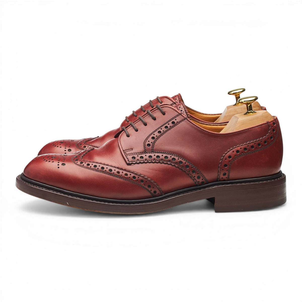 'Paisley 2' Brown Leather Derby Brogues UK 8.5
