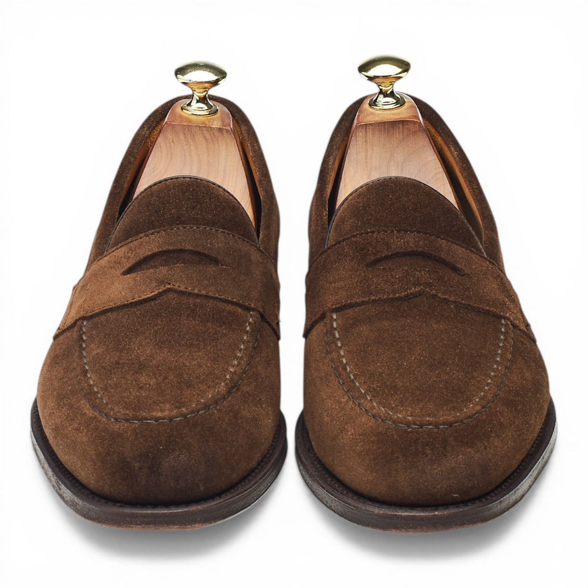 '9628' Dark Brown Suede Loafers UK 7