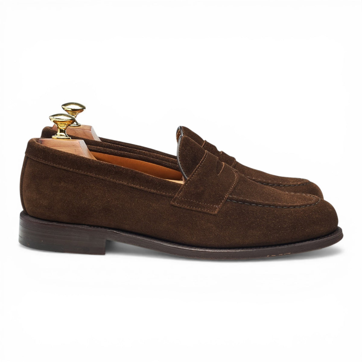 '9628' Dark Brown Suede Loafers UK 7