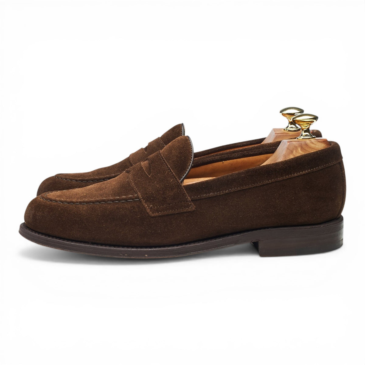 '9628' Dark Brown Suede Loafers UK 7