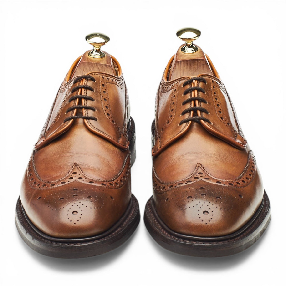 Herring 'Canning' Brown Leather Derby Brogues UK 7.5 F