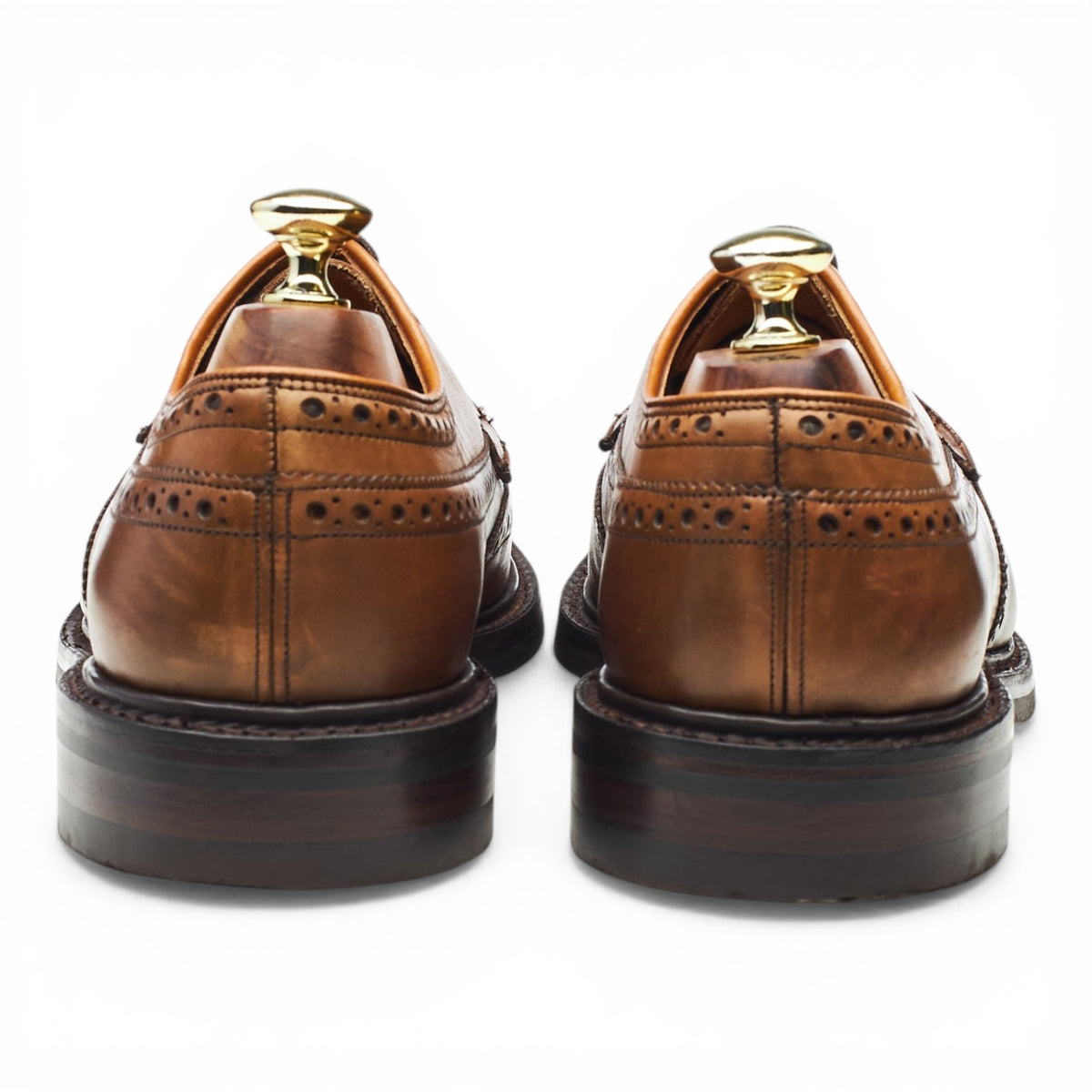 Herring 'Canning' Brown Leather Derby Brogues UK 7.5 F