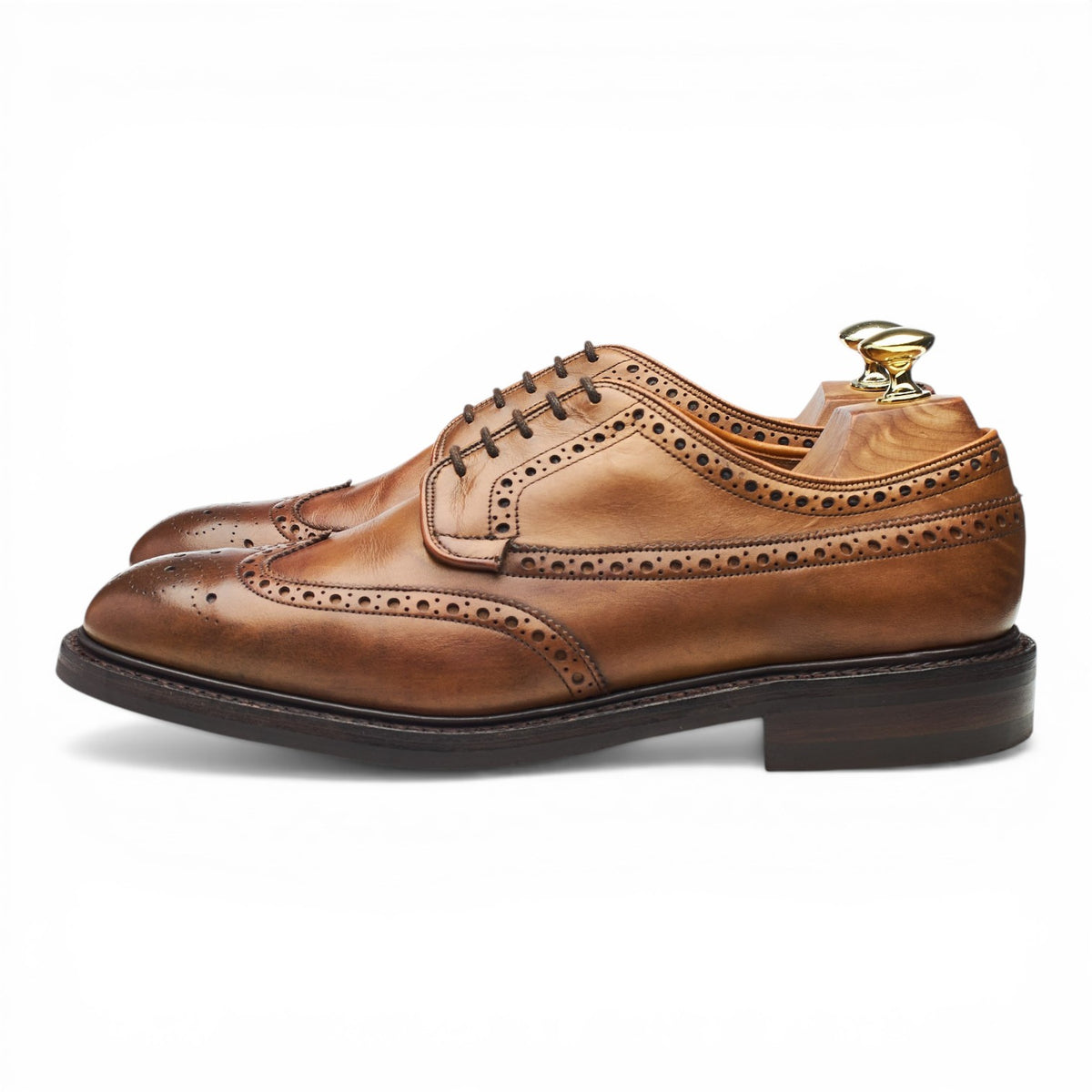 Herring 'Canning' Brown Leather Derby Brogues UK 7.5 F