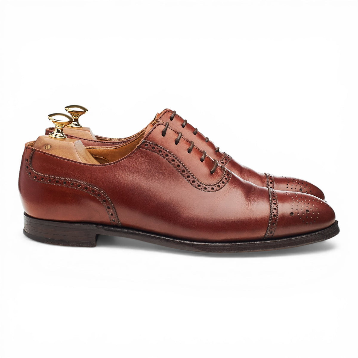 'Adam' Brown Leather Oxford Brogues UK 6 E