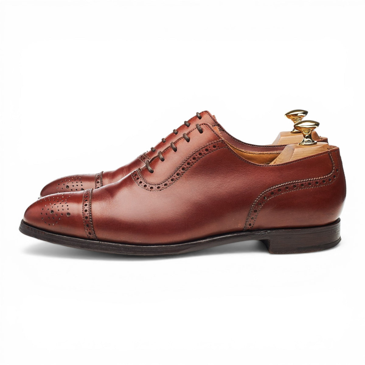 'Adam' Brown Leather Oxford Brogues UK 6 E