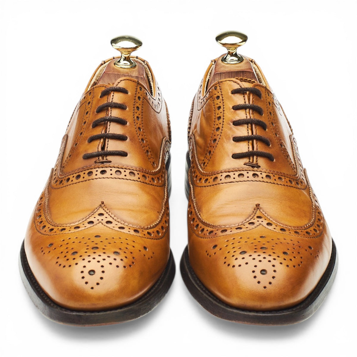 Tan Brown Leather Oxford Brogues UK 7