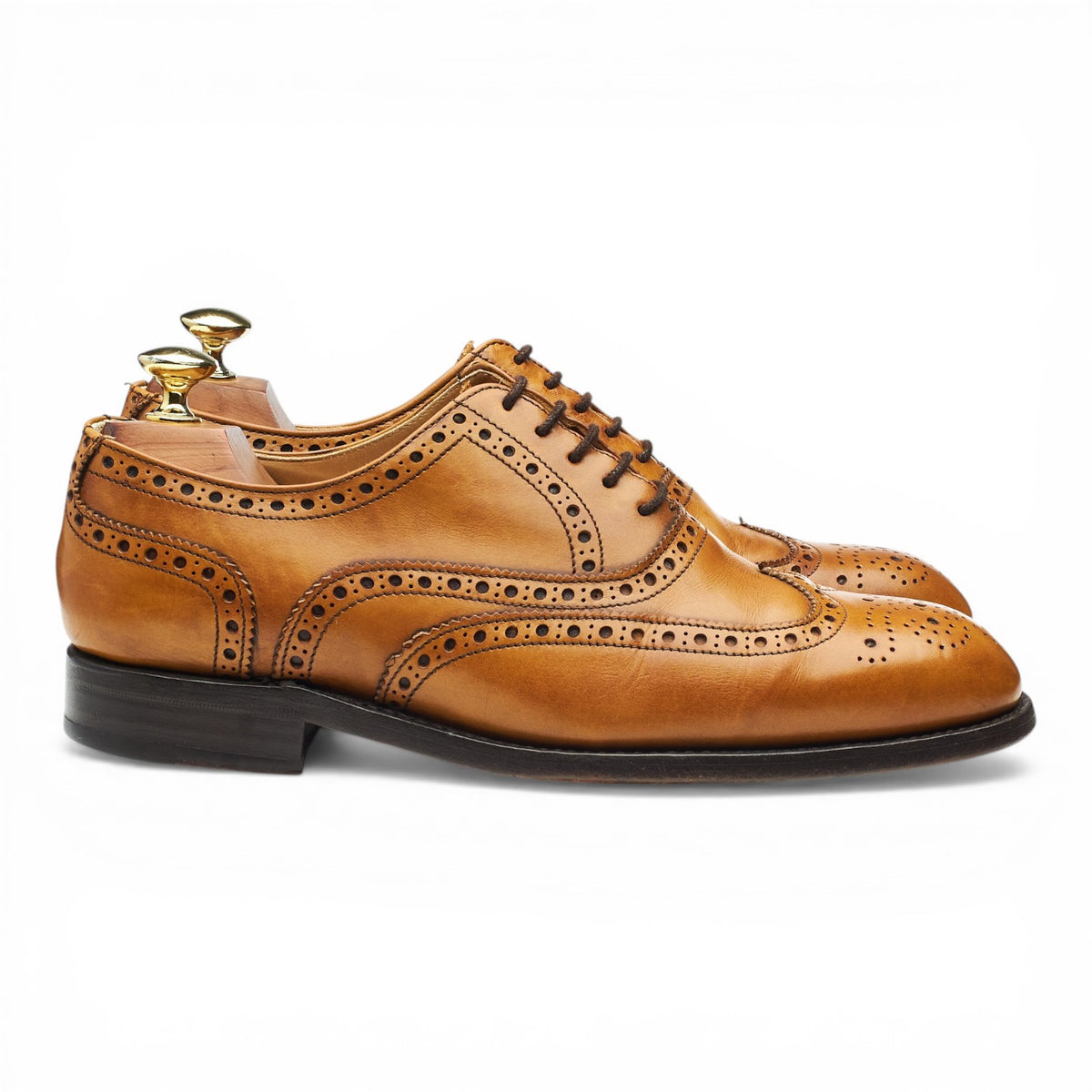 Tan Brown Leather Oxford Brogues UK 7