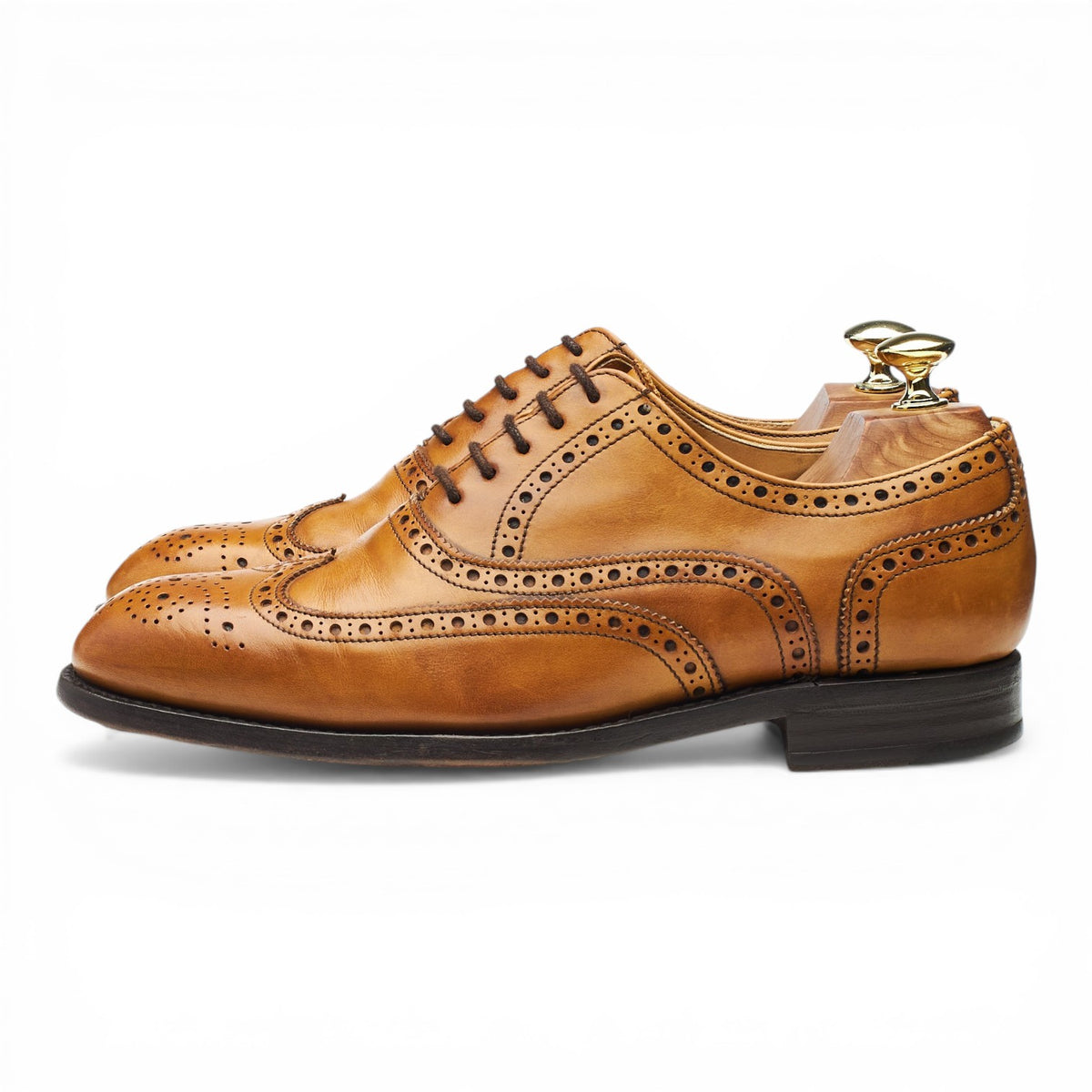 Tan Brown Leather Oxford Brogues UK 7