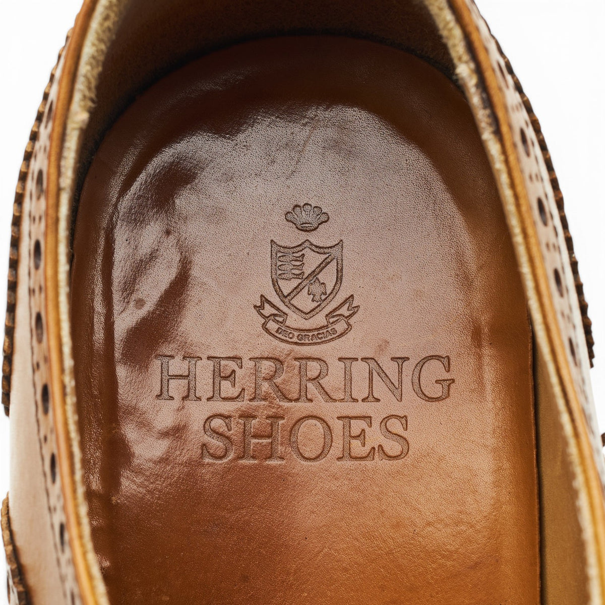 Tan Brown Leather Oxford Brogues UK 7