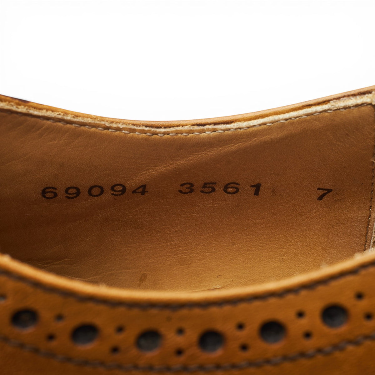 Tan Brown Leather Oxford Brogues UK 7