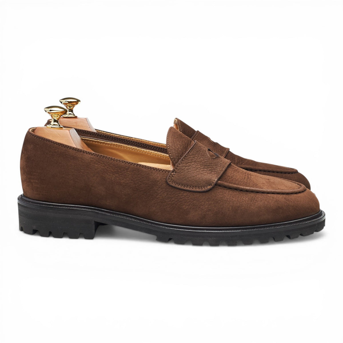 'Pall Mall' Brown Nubuck Loafers UK 9 EU 43