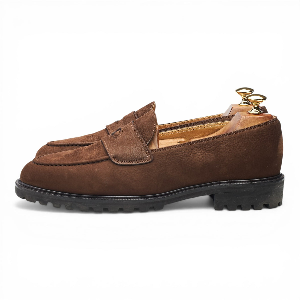 'Pall Mall' Brown Nubuck Loafers UK 9 EU 43