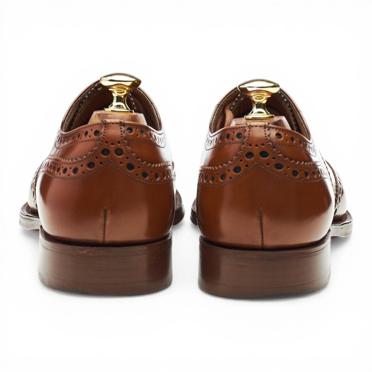 'Burwood' Tan Brown Leather Oxford Brogues UK 7.5 F