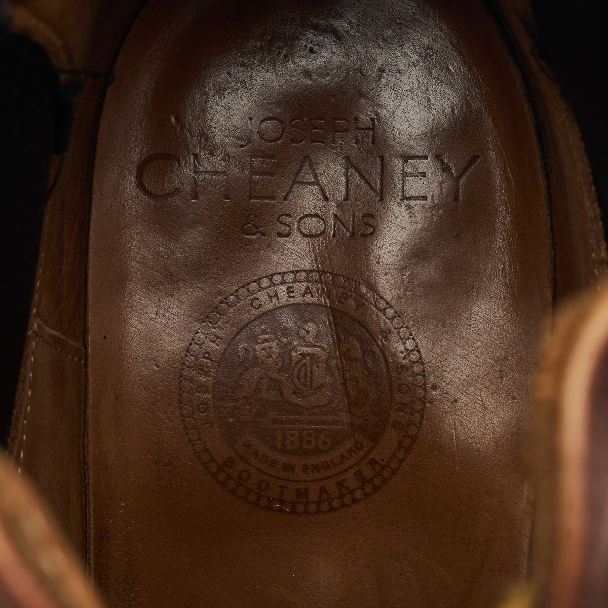 'Godfrey' Tan Brown Leather Chelsea Boots UK 8.5 F