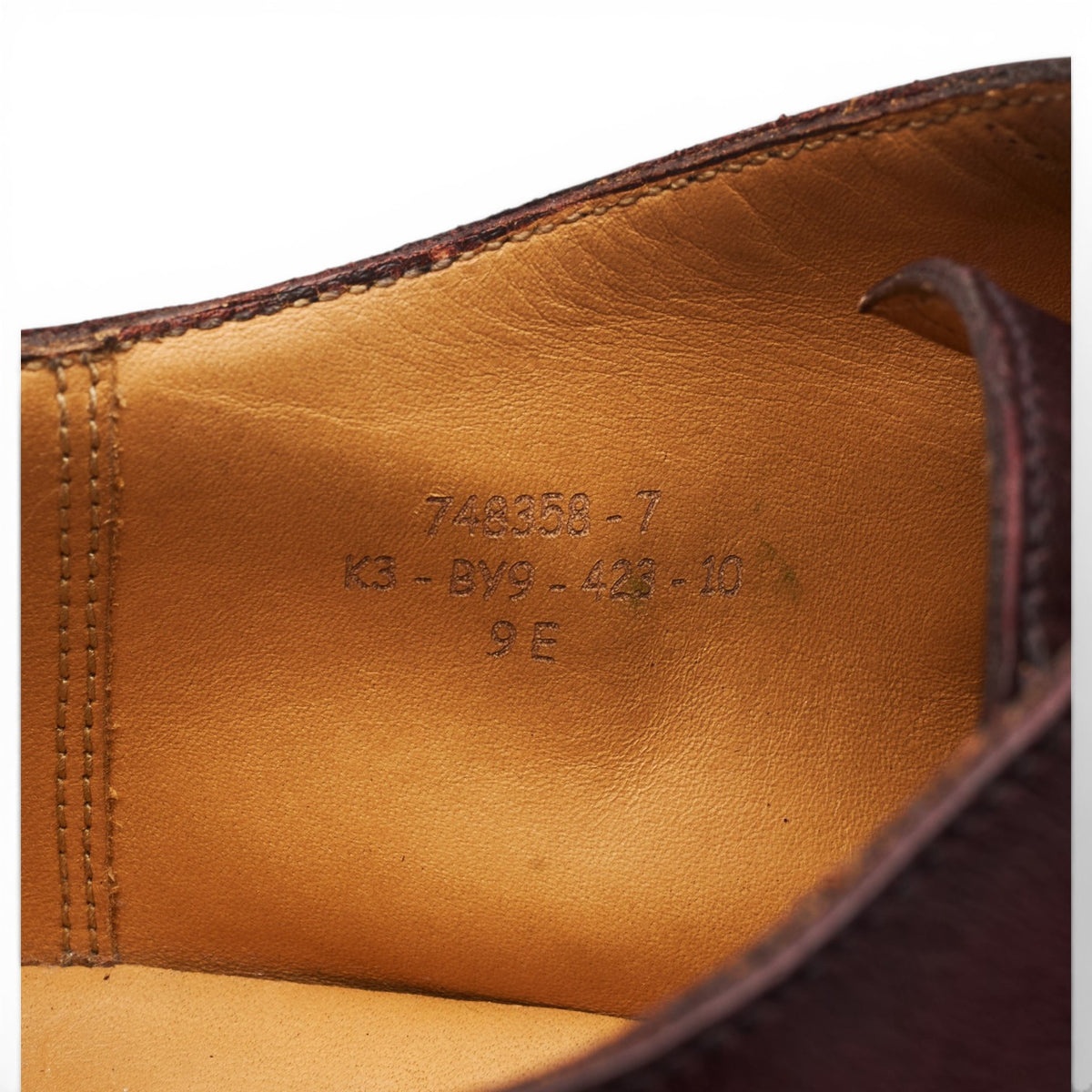 '423' Burgundy Leather Oxford 9 E UK 9.5
