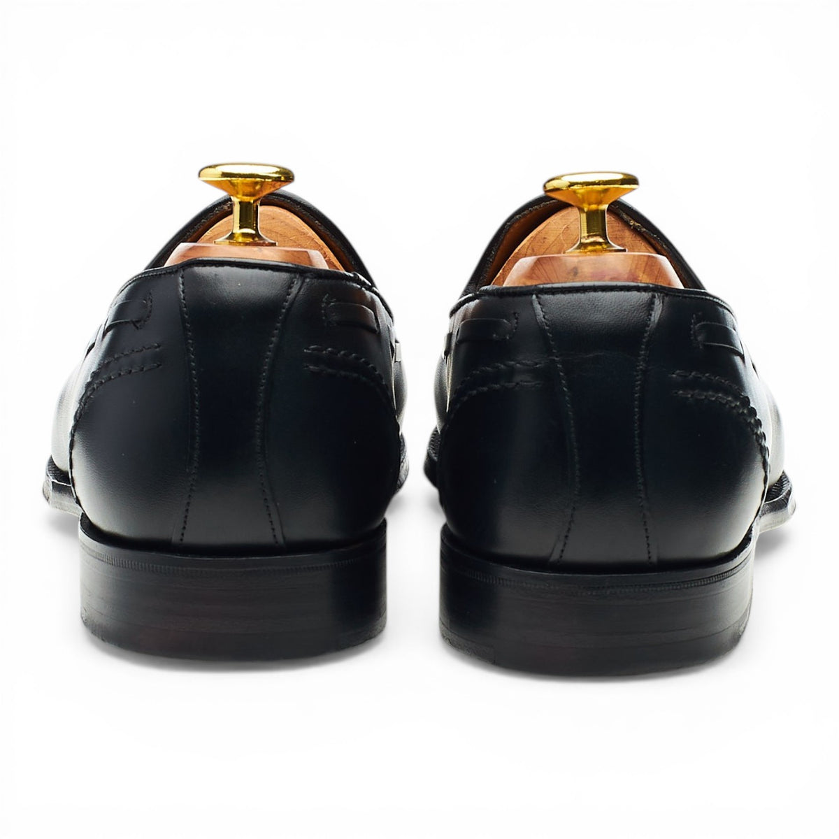 'Harry' Black Leather Tassel Loafers UK 8 F