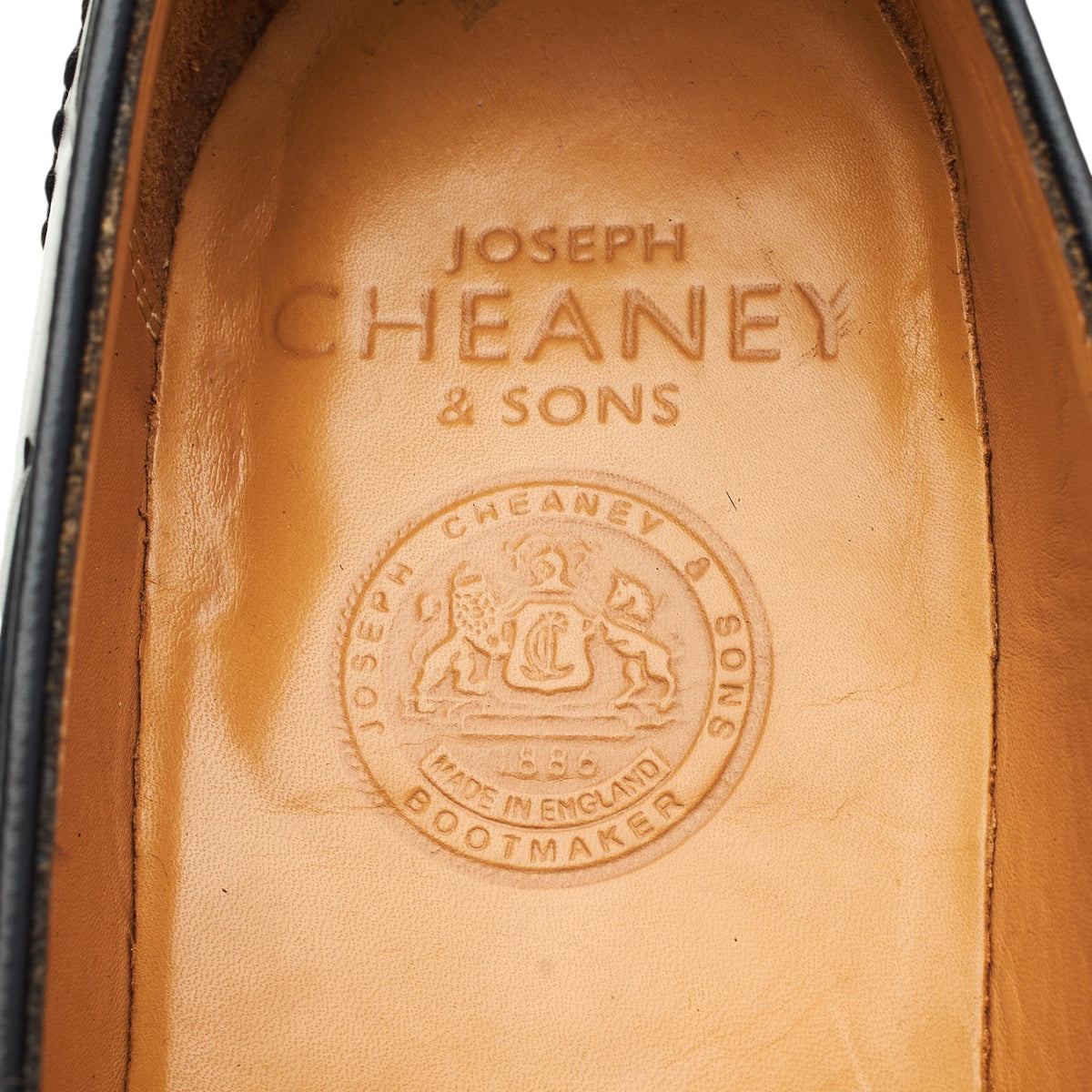 'Harry' Black Leather Tassel Loafers UK 8 F